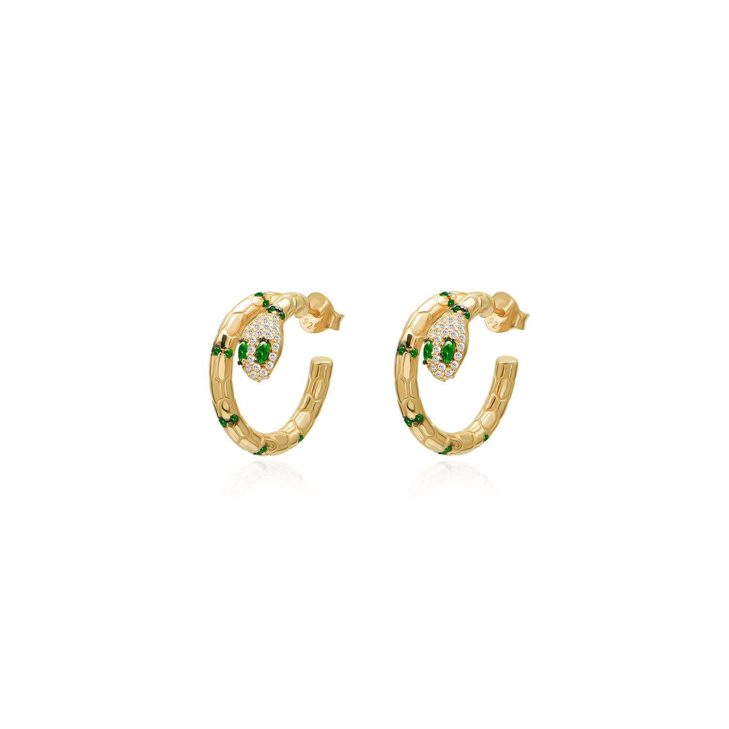 cosar-silver-925-sterling-silver-snake-earrings-with-cubic-zircon